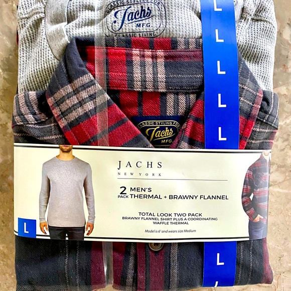 Jachs Men’s Flannel + Thermal 2-pack - Picture 3 of 6